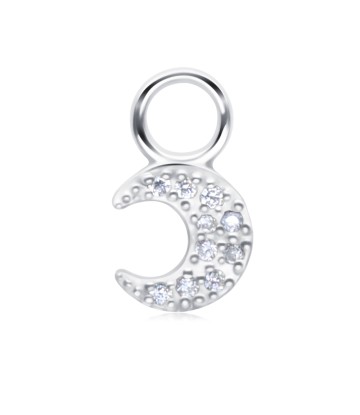 Crescent Moon Silver Charms CH-356